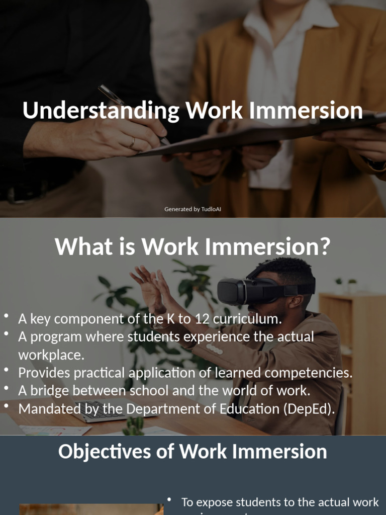 Work Immersion: A Student's Guide | PDF | Personal Protective Equipment ...