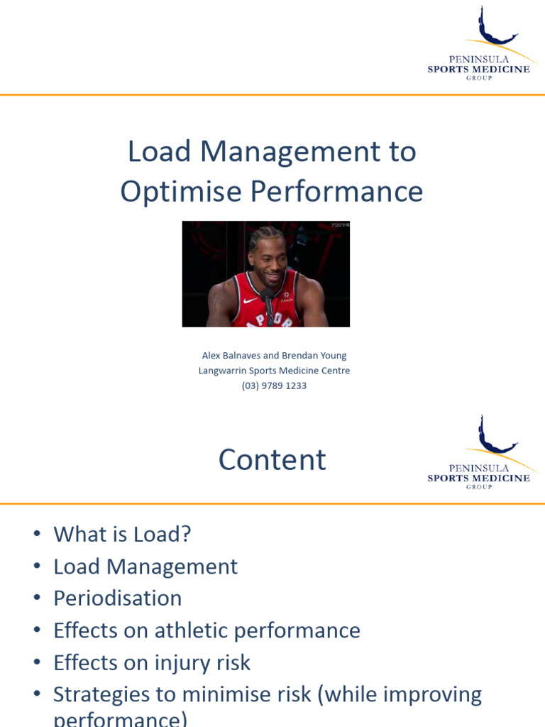 Load Management for Athletic Performance | PDF | Stress (Biology ...