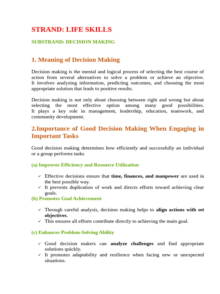 CSL-DECISION-MAKING DOCS | PDF | Decision Making | Leadership