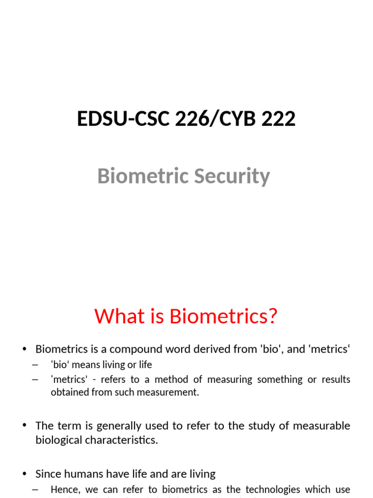 Understanding Biometric Security Systems | PDF | Biometrics | Fingerprint