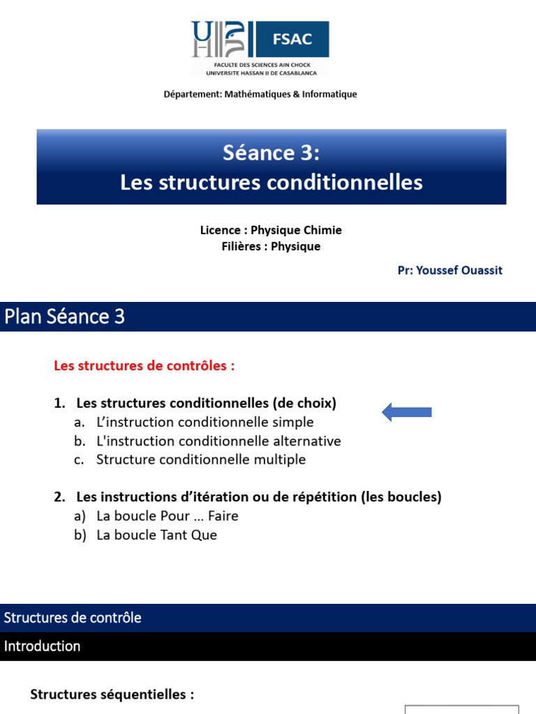 Structures Conditionnelles en Algorithmique | PDF | Structure de ...
