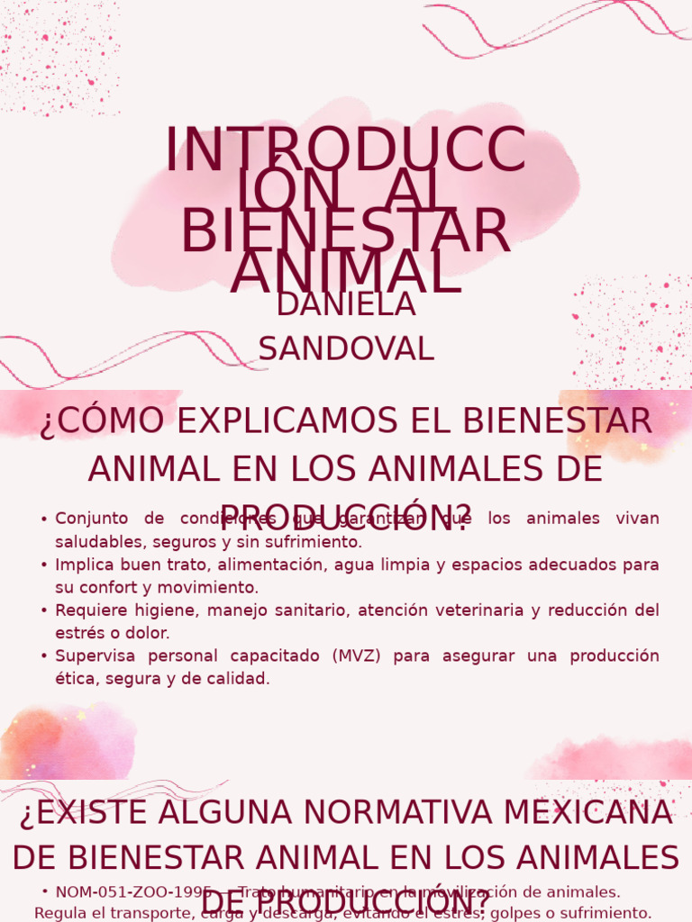 Intro Al Bienestar Animal - Sandoval, D. | PDF | Bienestar de los ...