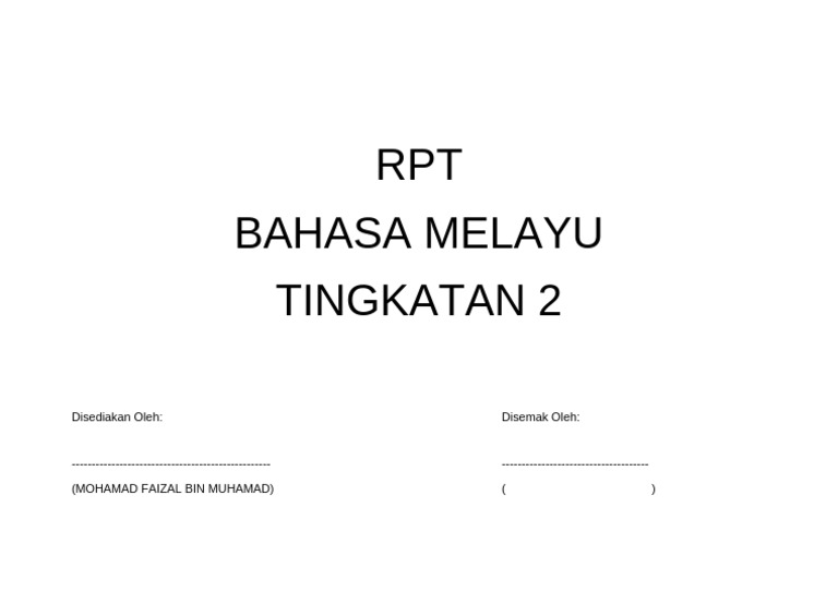 Cover RPT BM t2 | PDF