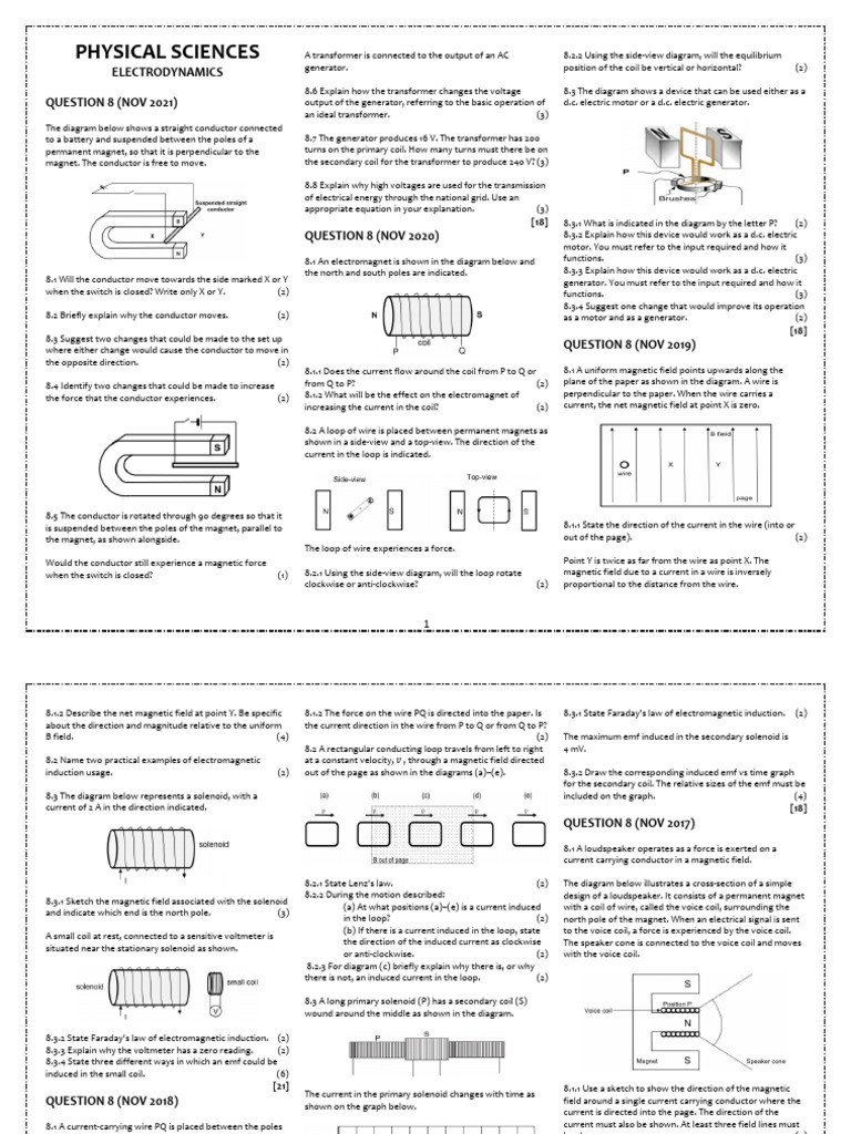 Electrodynamics Questions and Explanations | PDF | Electromagnetic ...
