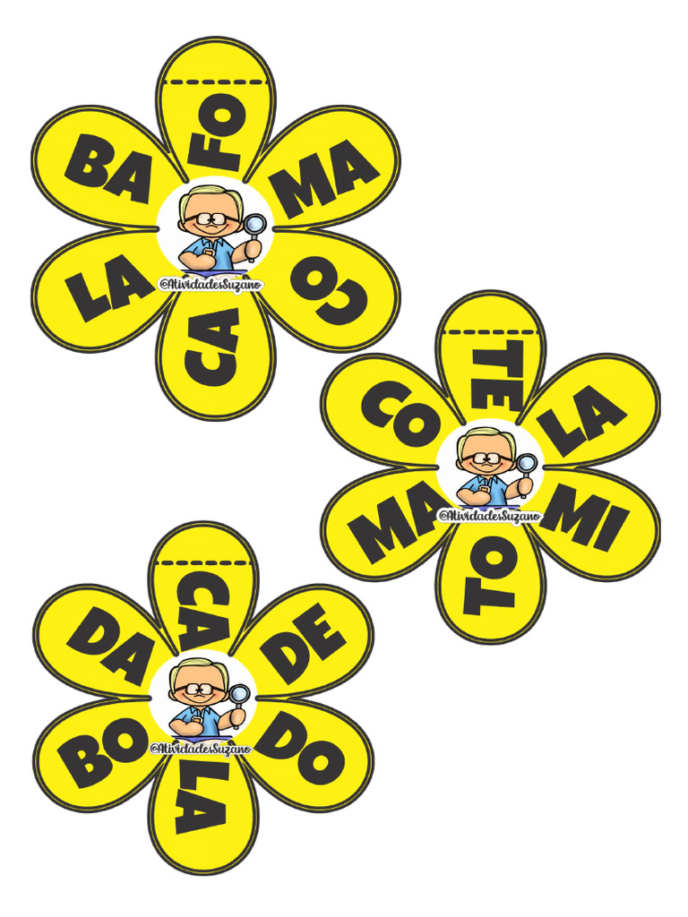Jogo Das Silabas Flores | PDF