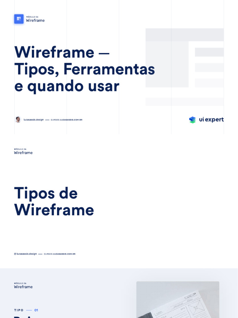 Tipos e Ferramentas de Wireframe | PDF | Protótipo | Esboço
