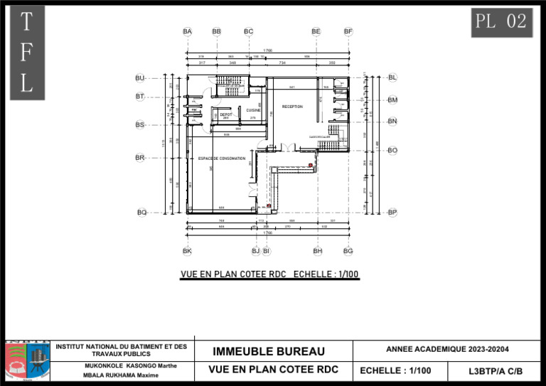 Plan de bureau RDC - Institut BTP 2023 | PDF