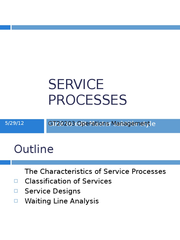 Service Processes in Operations Management | PDF
