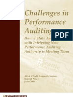 Challenges in Performance Auditing