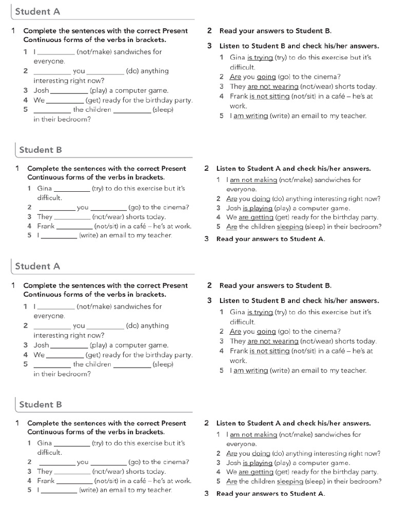 Present Cont | PDF