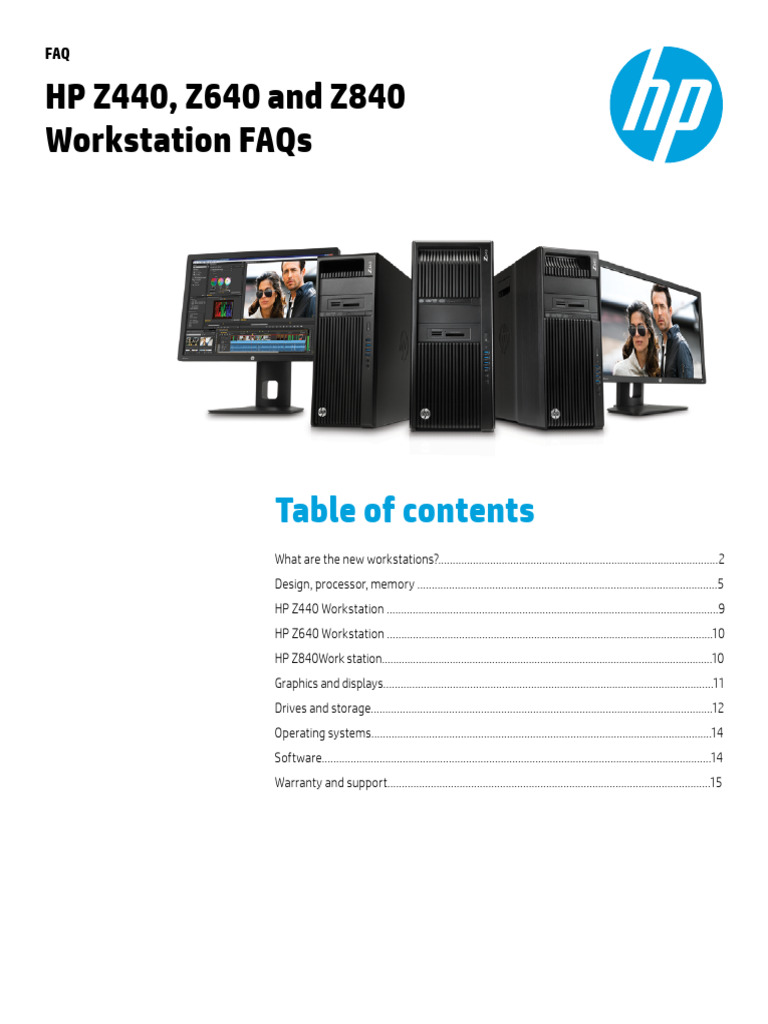 Workstation FAQs | PDF | Workstation | Hewlett Packard