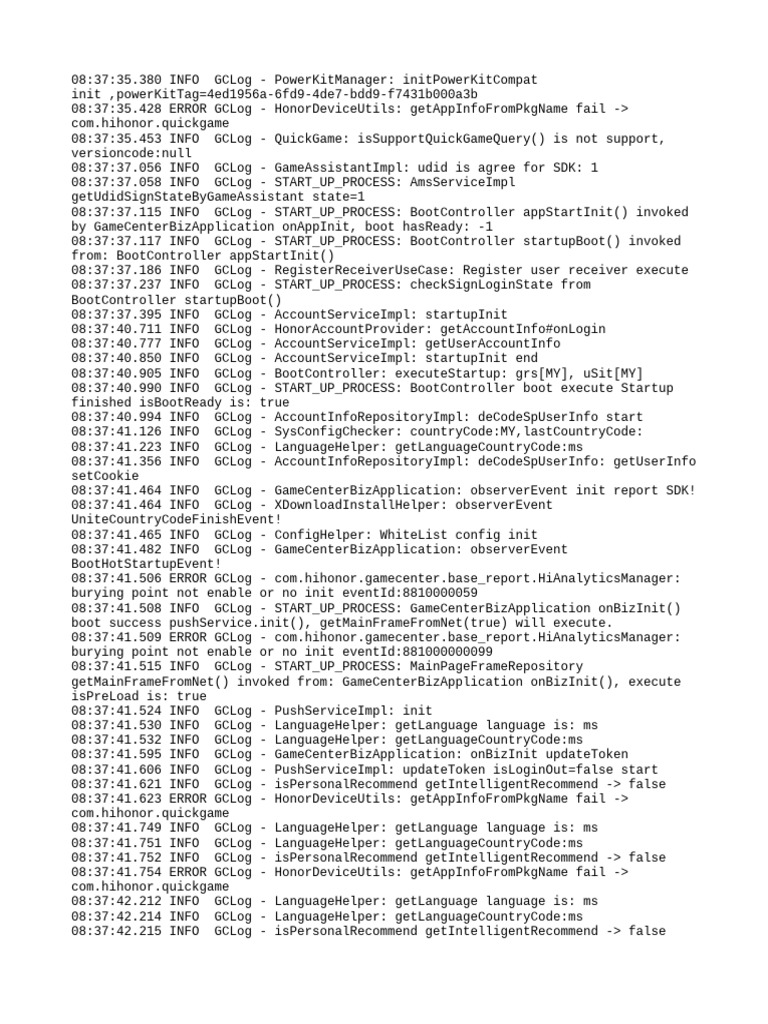 Honor Device Log Analysis Report | PDF | Software | Software Development