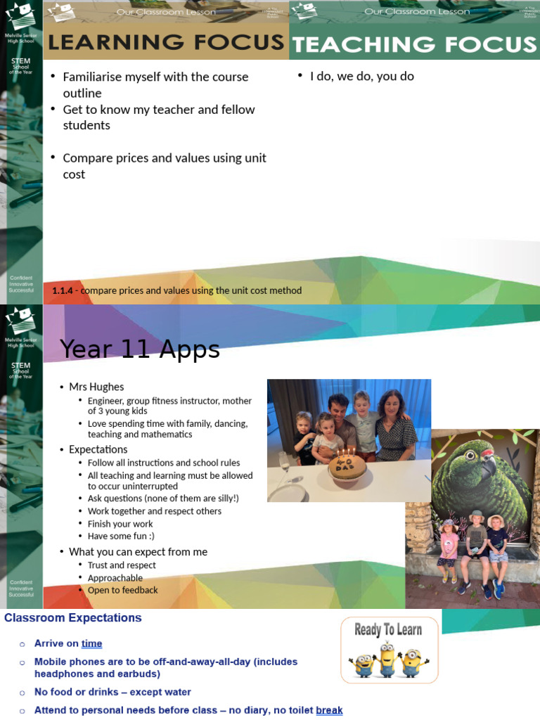 Klup 11 Apps 3A (Welcome and Unit Cost) RH | PDF | Mathematics | Learning