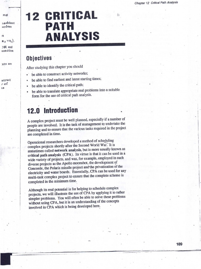 Critical Path Method | PDF