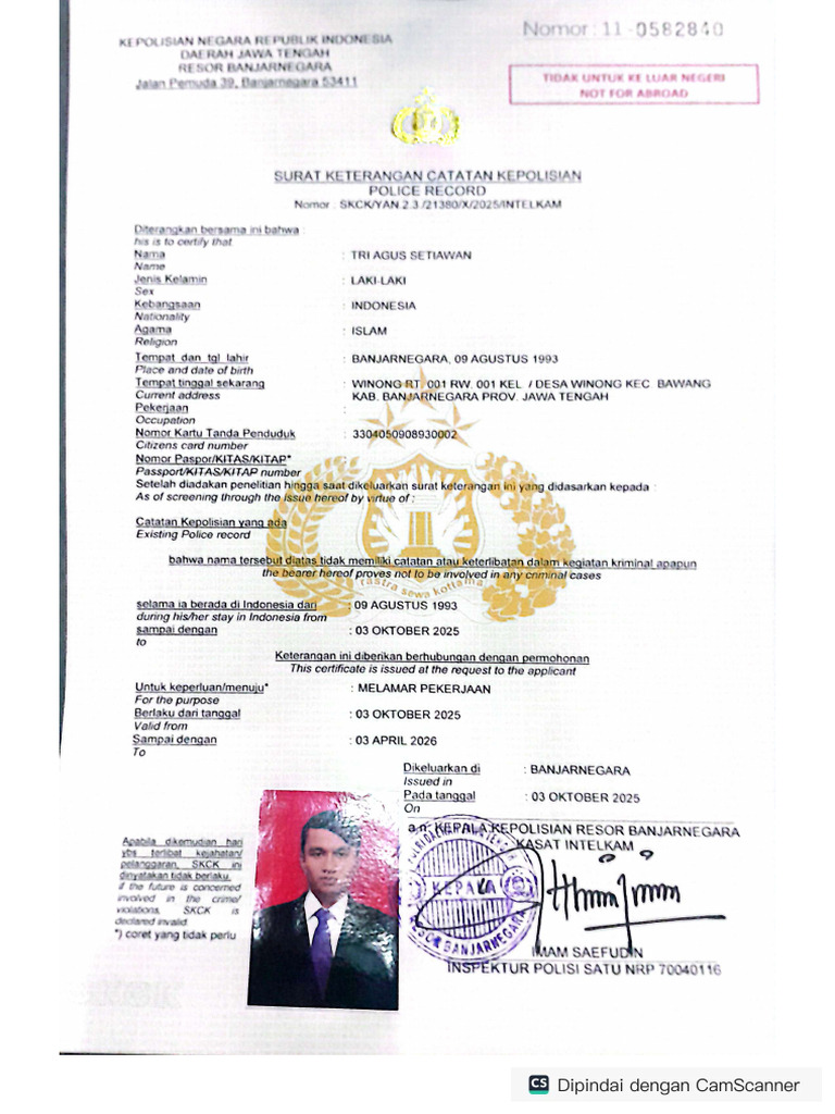 Scan SKCK | PDF