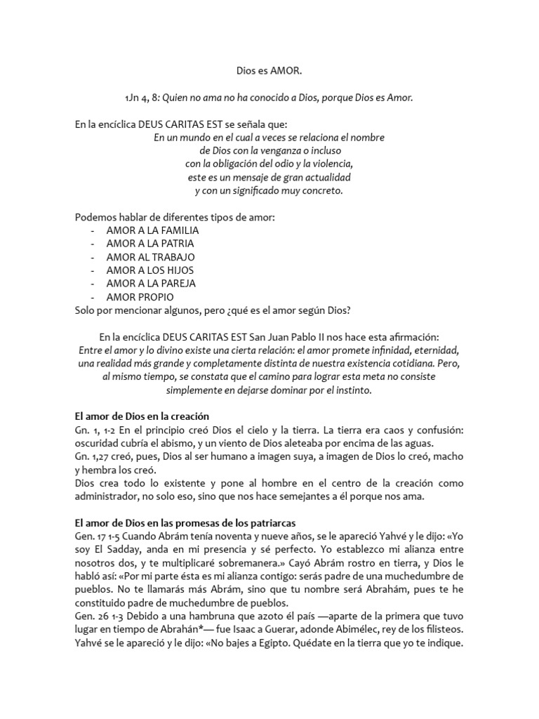 El Amor de Dios en la Biblia | PDF | Abrahán | Amor