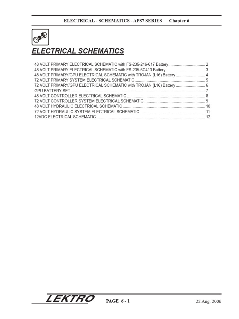 AP87 Series Electrical Schematics Guide | PDF | Switch | Electrical ...