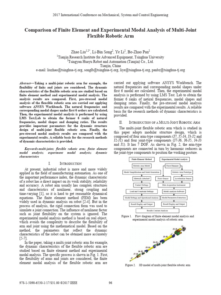 Comparison of Finite Element and Experimental Modal Analysis of Multi ...