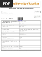 Application Form For Teaching Position: Control Id: 707083