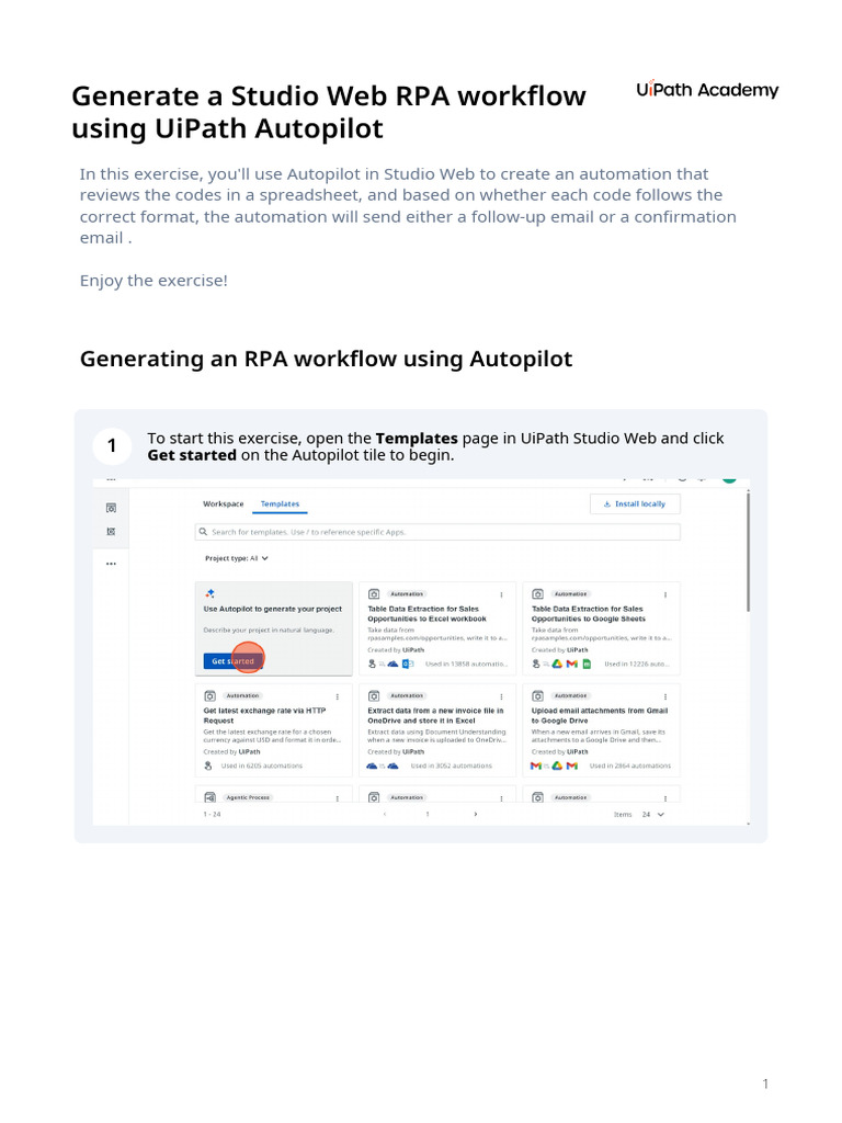 Create RPA Workflow with UiPath Autopilot | PDF | Regular Expression ...