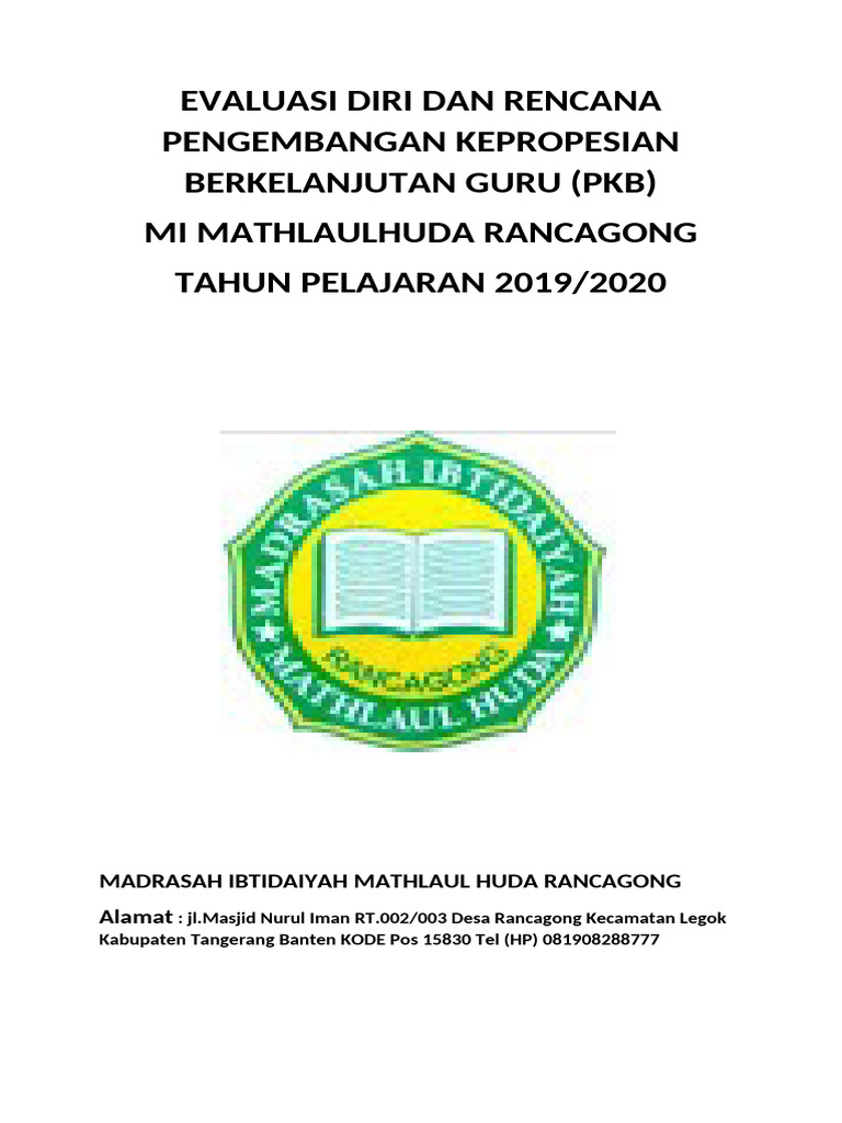 Evaluasi Diri dan Rencana PKB Guru MI | PDF
