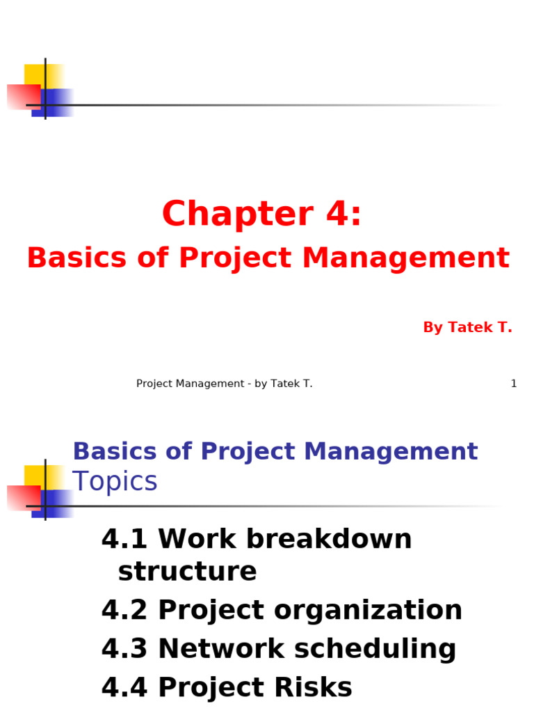 Project Management Essentials Guide | PDF | Project Management | Risk