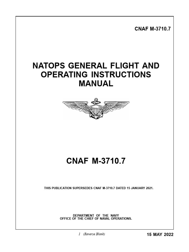 CNAF M-3710.7 NATOPS Flight Manual | PDF | Aviation | Aerospace