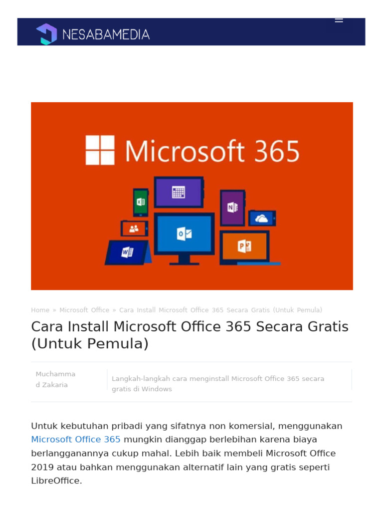 Cara Gratis Install Microsoft Office 365 | PDF