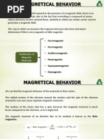 Clasification of Magnetic Materials