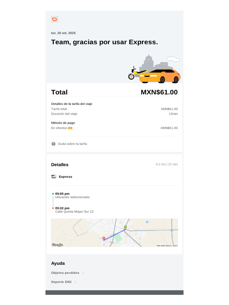 DiDi - Recibo - 1 | PDF