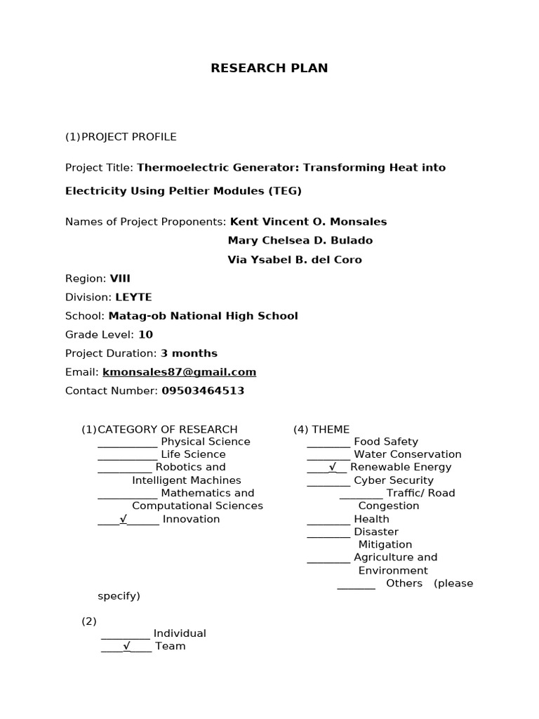Research Plan Innovation | PDF | Electrical Engineering | Electromagnetism