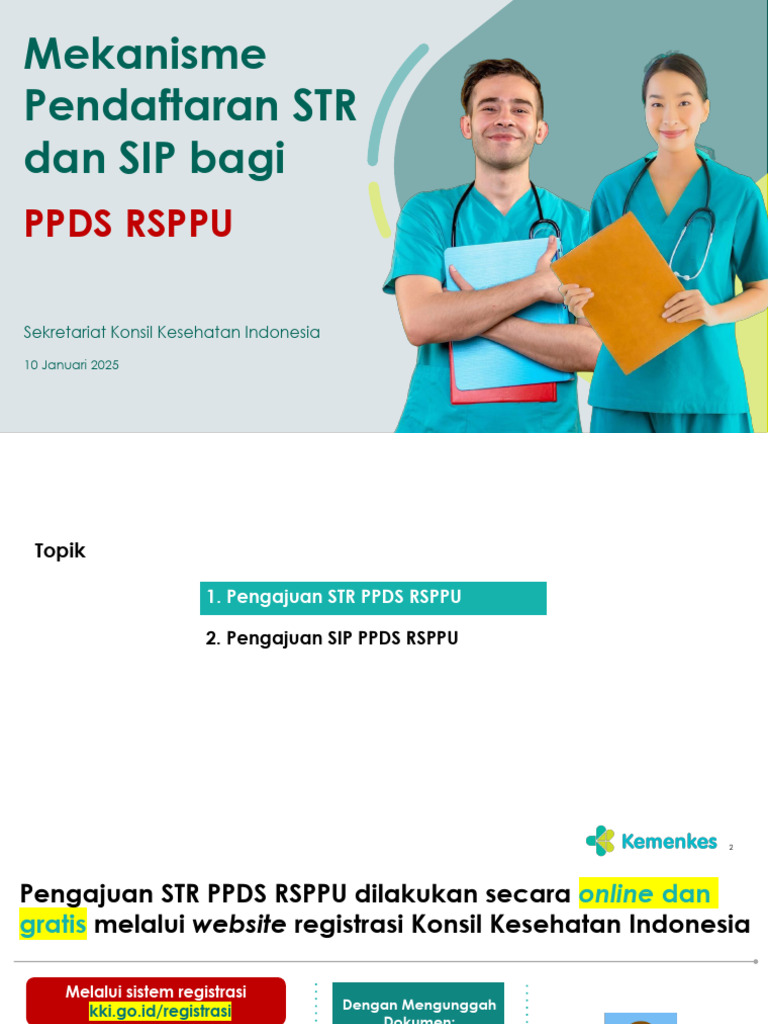 V5_Bahan Sosialisasi STR dan SIP PPDS RSPPU_10122025 | PDF