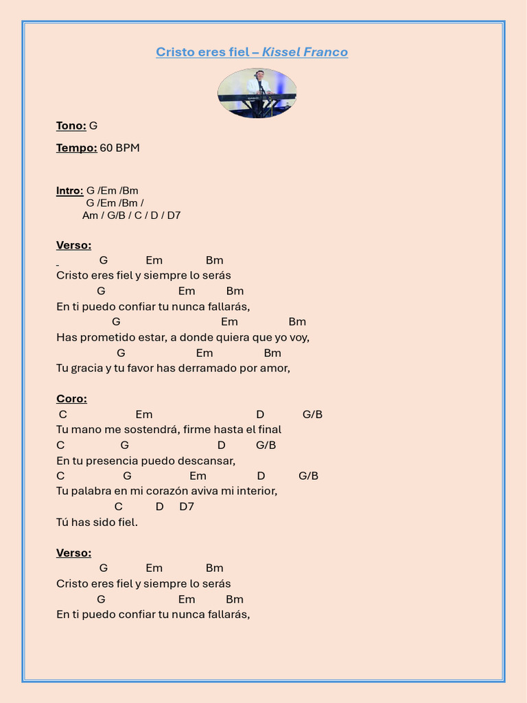 Cristo Eres Fiel - Letra y Acordes | PDF