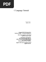 C Language Tutorial: March, 1999