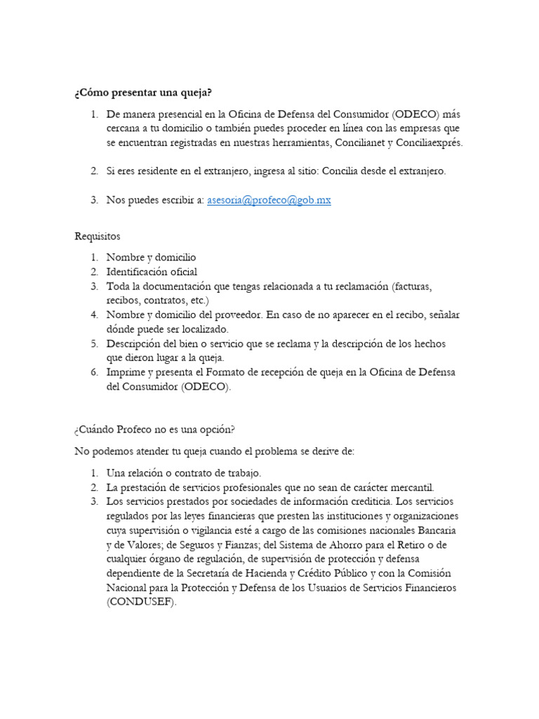 Cómo Presentar Una Queja... (B) | PDF