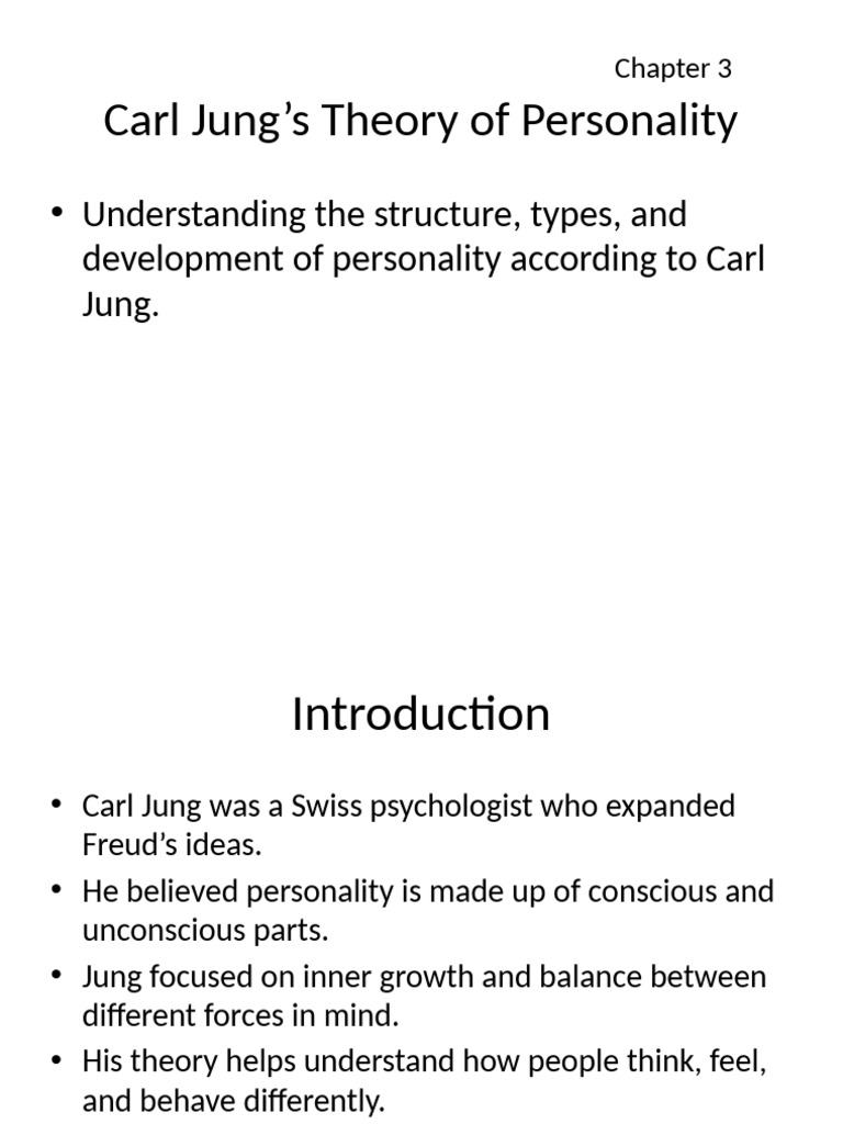 Carl Jung Personality Theory Basic Concepts | PDF | Carl Jung ...