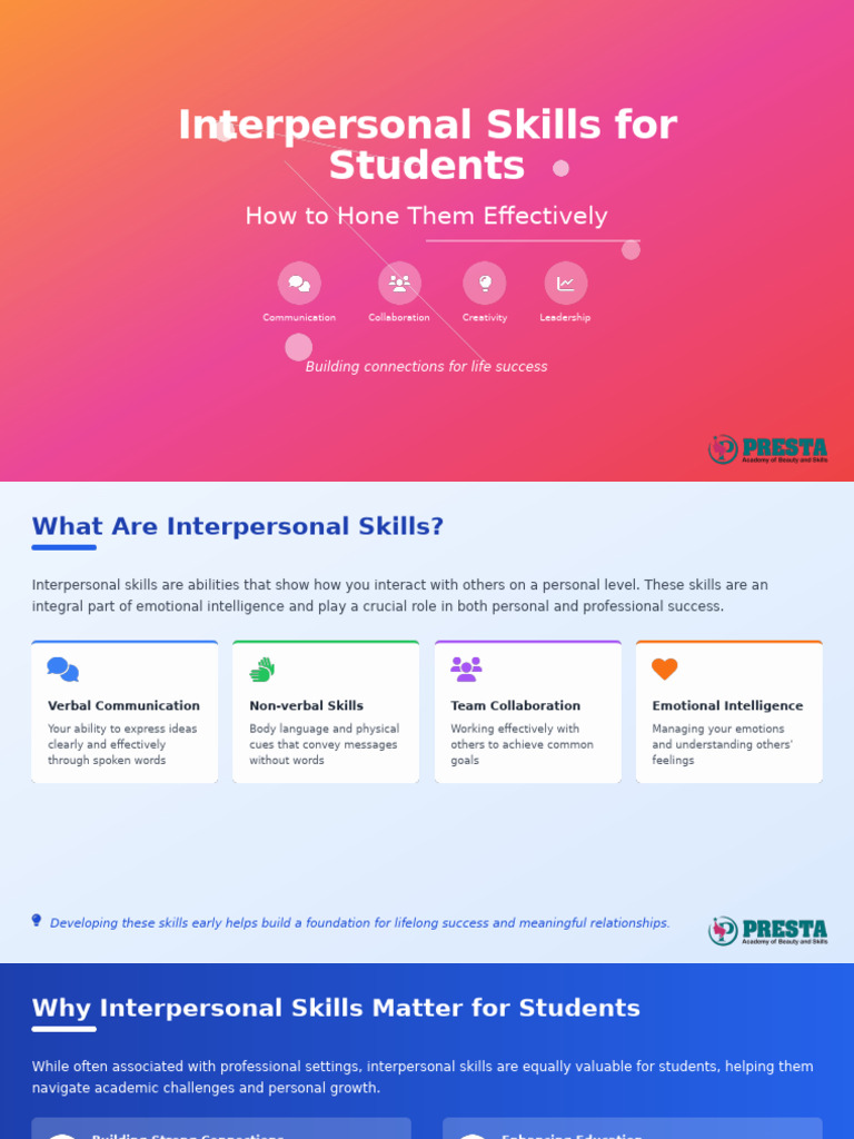 Interpersonal Skills For Students - How To Hone Them | PDF ...