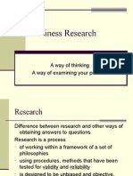 Business Research: A Way of Thinking A Way of Examining Your Practice