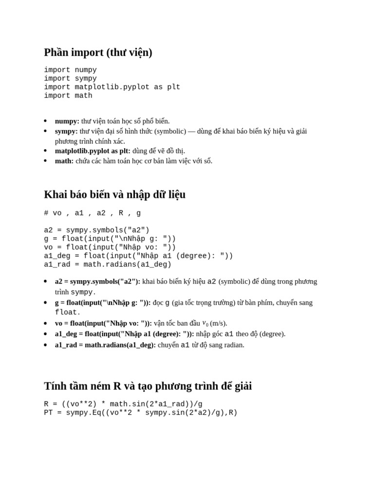 Giải Thích Phần Code | PDF
