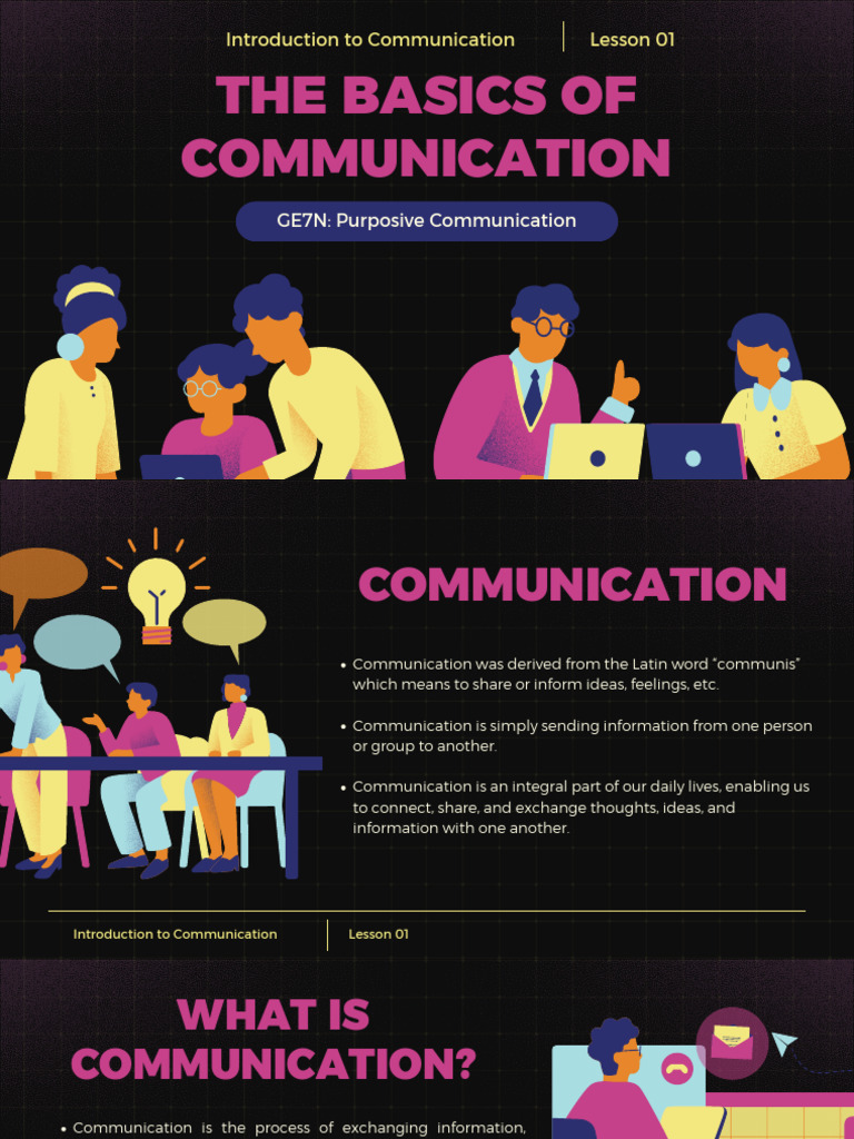 Basics of Communication Explained | PDF | Communication | Nonverbal ...