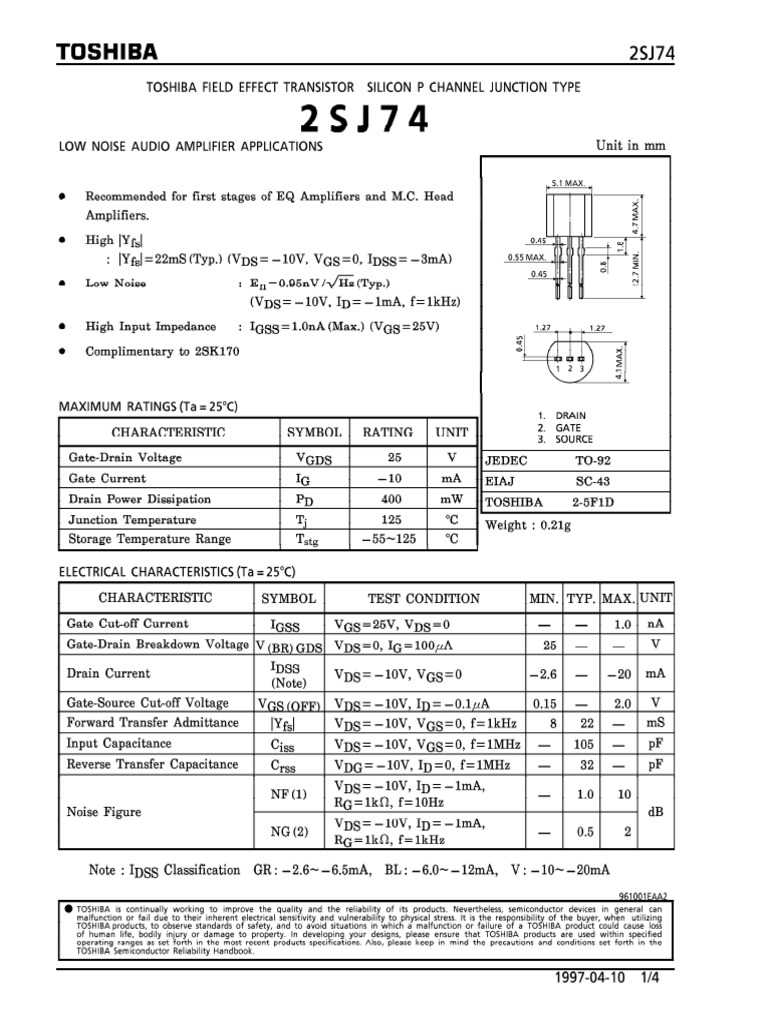 2SJ74 | PDF