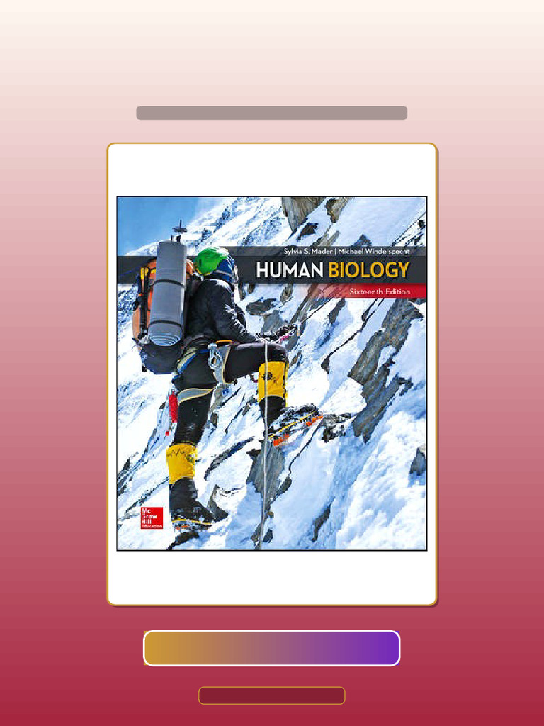 Ultimate Bundle Human Biology 16E Mader eBook and TestBank Bundle | PDF | Multiple Choice | Science