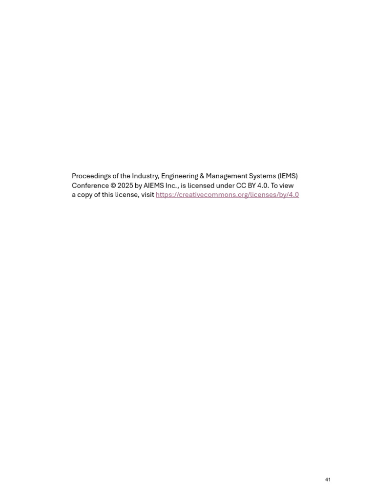 2025 IEMS Proceedings Pages 5 | PDF | 3 D Printing | Inventory