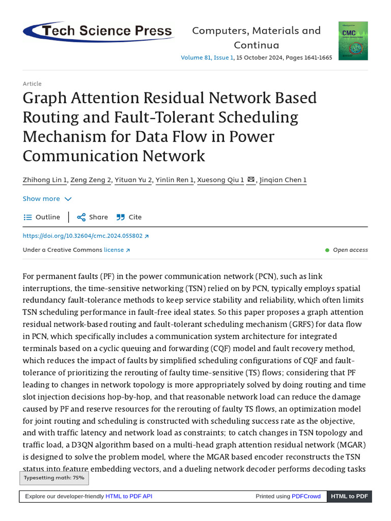 Graph Attention Network for Fault-Tolerant Scheduling | PDF | Routing ...