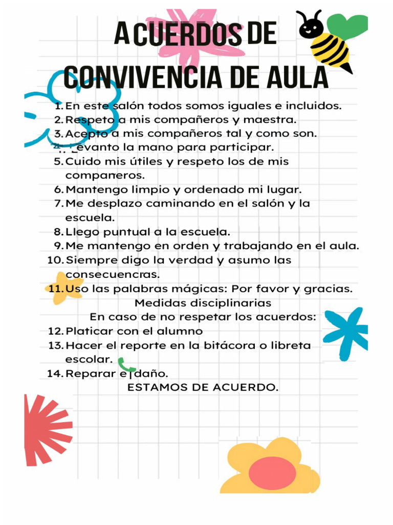 Normas de Convivencia en el Aula | PDF