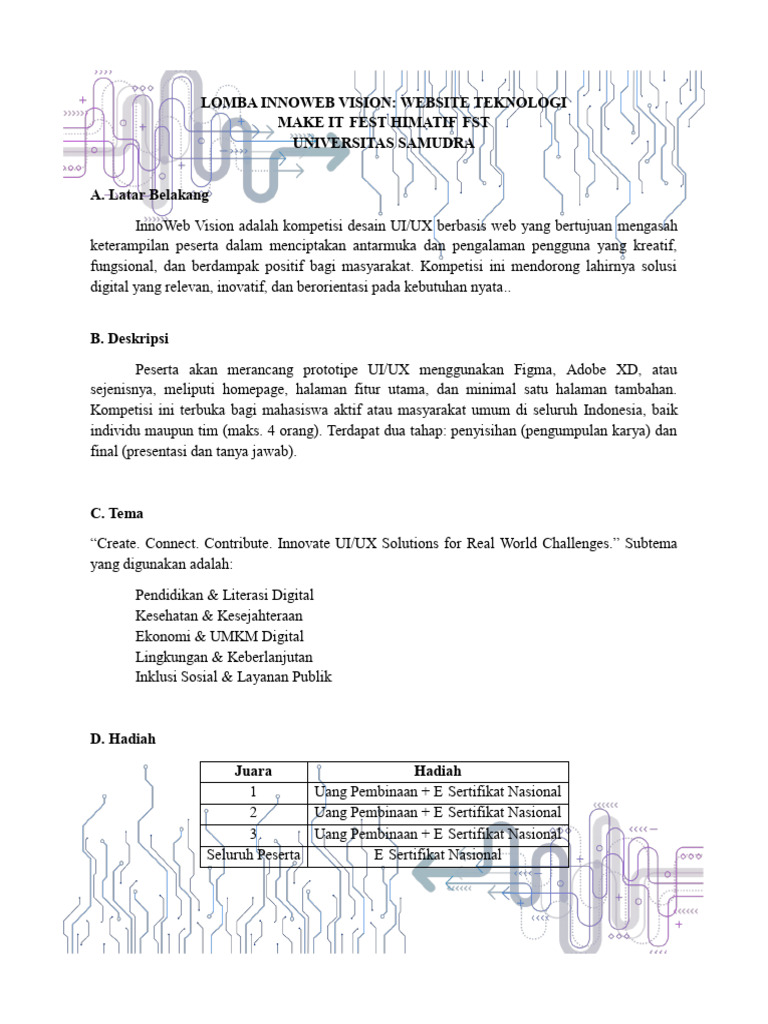 Lomba Desain UI/UX Innoweb Vision 2025 | PDF