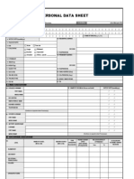 Form Datasheet