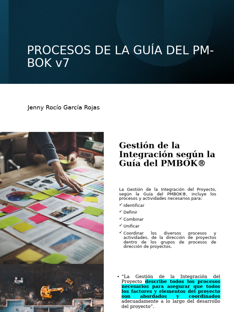 Gestión de la Integración en Proyectos PMBOK | PDF | Planificación ...