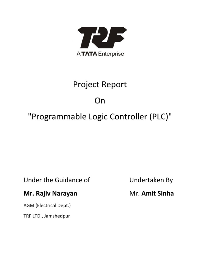 TRF Project Report On PLC | PDF | Programmable Logic Controller ...
