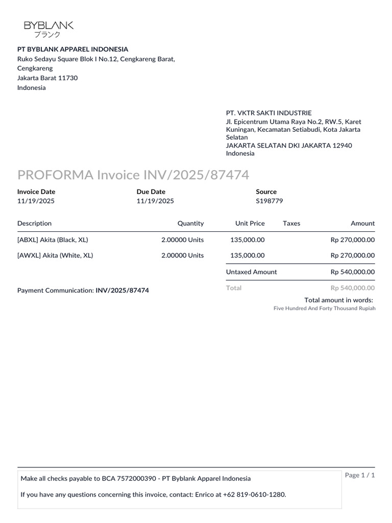 INV_2025_87474_proforma (2) | PDF